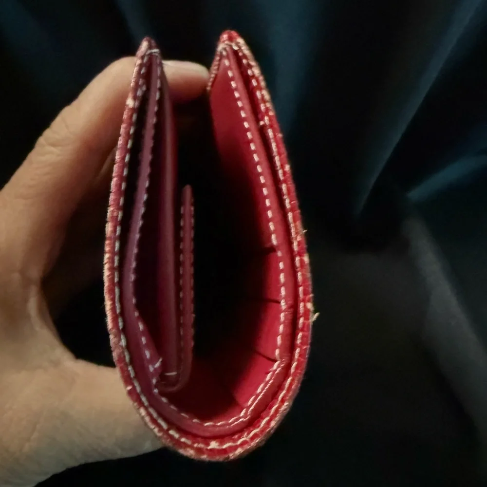 Lancel 90S Leather Distressed Wallet Vintage - Picture 6 of 16